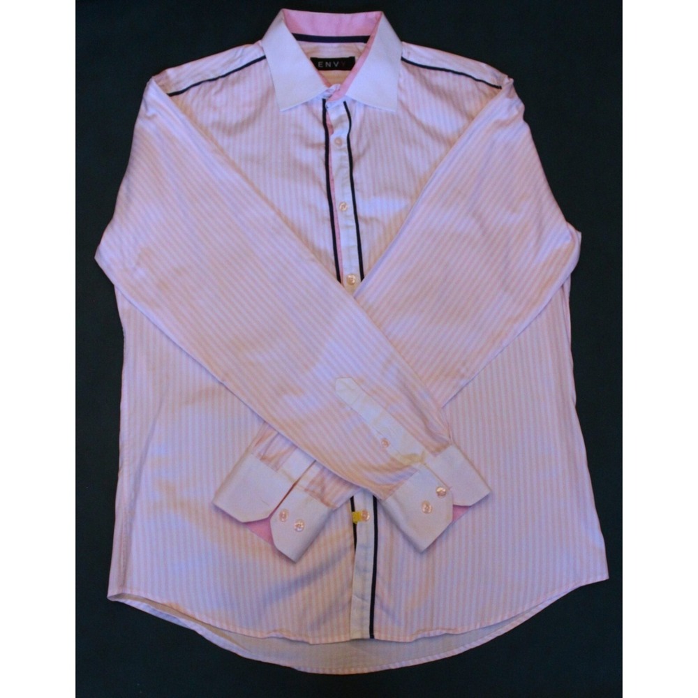 Envy Couture button down shirt club dress shirt mens large slim fit designer